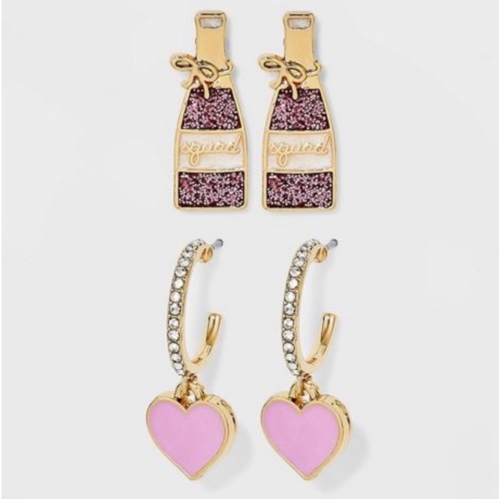 NEW SUGARFIX by BaubleBar Yes Way Rose’ Set of 2 Earrings